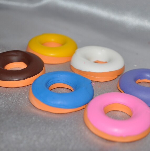 Recycled Crayons Donut Shaped - Total of 6 Crayons Il_570xn