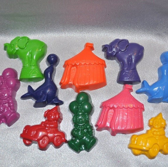Recycled Crayons Circus Shaped Total of 10. Il_570xn