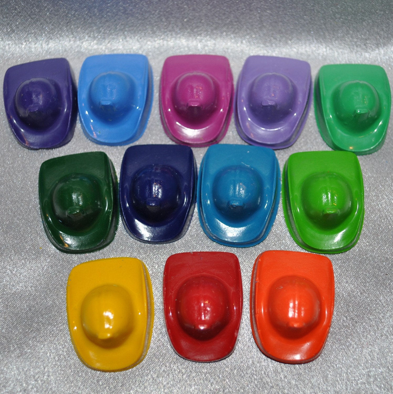 Recycled Crayons 12 Fire Trucks and 12 Firemen Hat Shaped Crayons Total of 24 Crayons Il_570xn