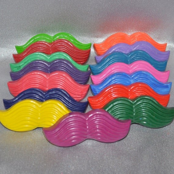 Recycled Crayons Mustache Shaped Total of 30. Il_570xn