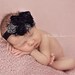 Black chiffon headband, baby headband, infant headband, child headband