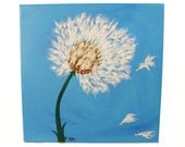 Set of 3 Handmade Acrylic and Cotton Canvas Paintings - 10 x 10 - Wishes