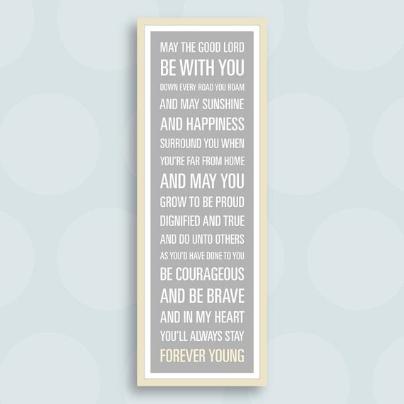 Rod Stewart "Forever Young" Print - 11.75x36 inches