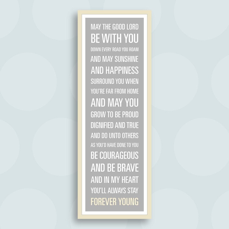 Rod Stewart "Forever Young" Print - 11.75x36 inches