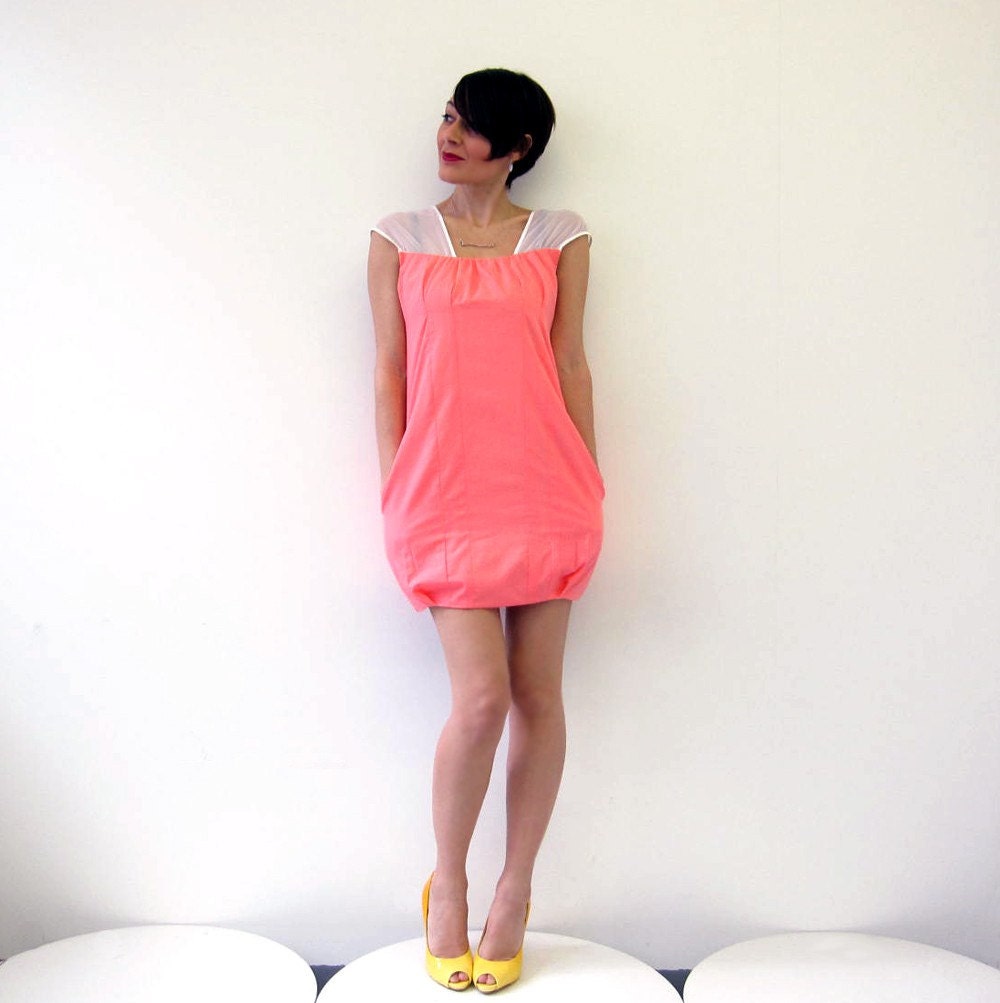 Tiffany - Light coral eco designer dress - Small only - SALE