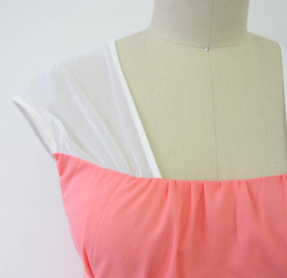 Tiffany - Light coral eco designer dress - Small only - SALE