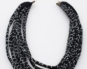 Night Cross Fabric Necklace