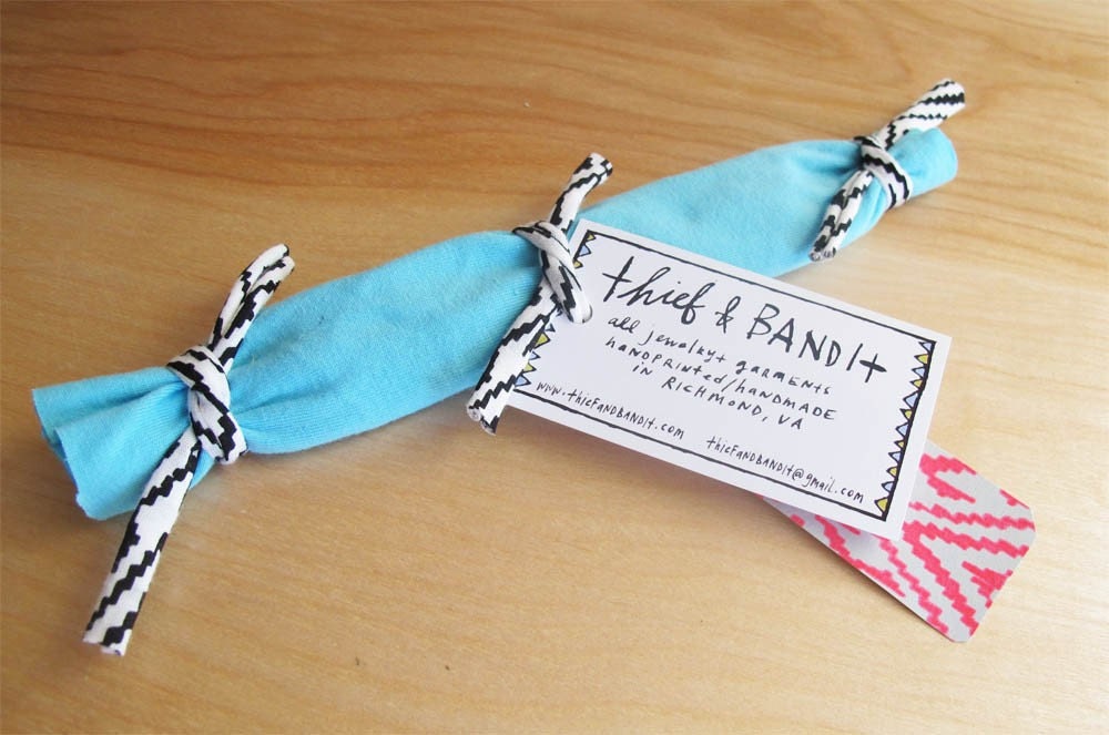 Hand Printed 'Insanity' Braided Cuff Bracelet