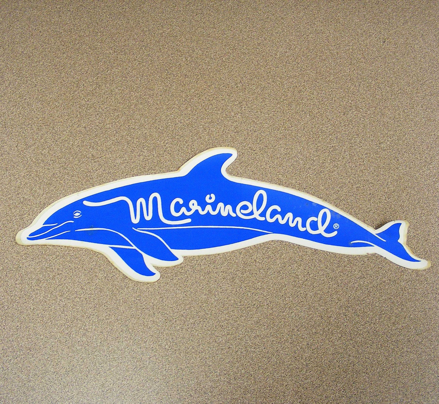 Marineland Florida vintage dolphin shaped bumper sticker