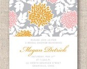 DIY Printable Invitation: Party Mums (Tangerine Pink)