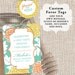 DIY Printable Favor Tags: Party Mums (Golden Teal)