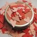 Red and pink asymmetrical heart confetti - 200 pieces