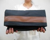 Modern City-Clutch Large-Pouch-Gray Brown - marbled