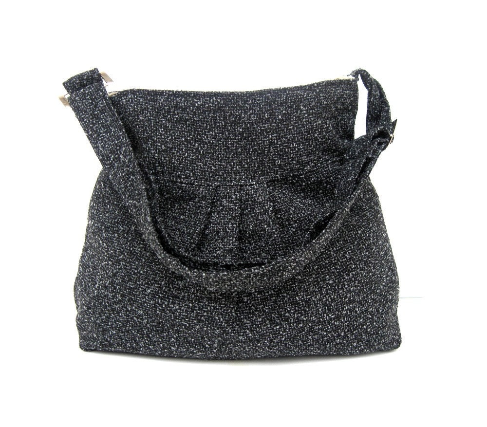 Sale % 10 off-New-Shoulder Bag-Wool-Black and Gray