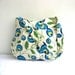 Sale % 10 off-Green Leaves-Multicolor-Canvas-Pleated-Adjustable to Straps-Everyday Bag-Blue Yellow Cream Green