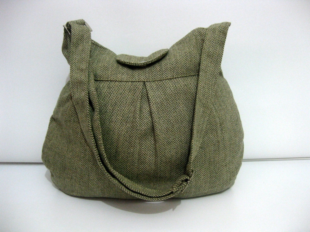 Wool Bag-Pleated-Adjustable to Straps