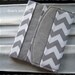 The NEW iPad - iPad 1 - Pad 2 - Snap-On Book Style Case - Chervon in Grey