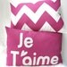 Chevron Pillow in Fuchsia