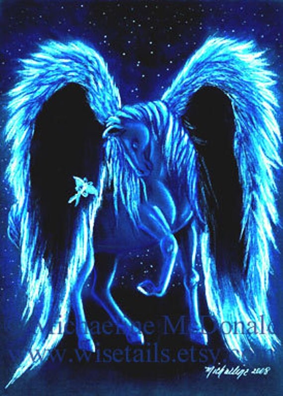 Pegasus fantasy art print by Michaeline McDonald