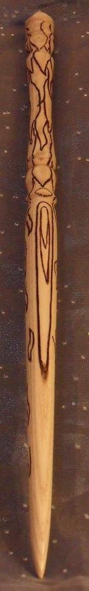 Ash Wand Fire Touched with Flames