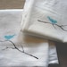 blue bird teatowels - set of two
