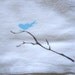 blue bird teatowels - set of two
