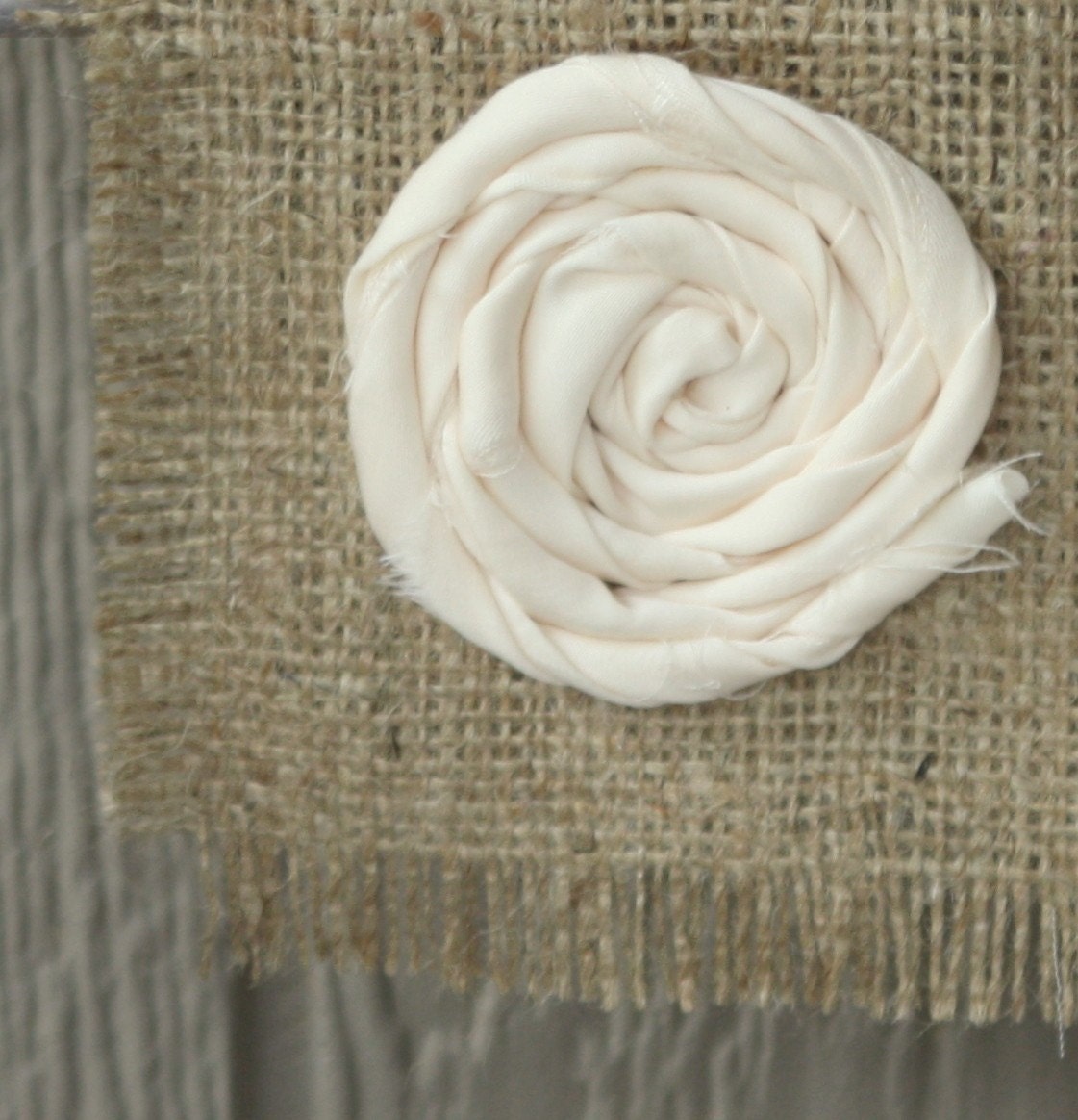 flower farmhouse burlap table runner - 72 inches