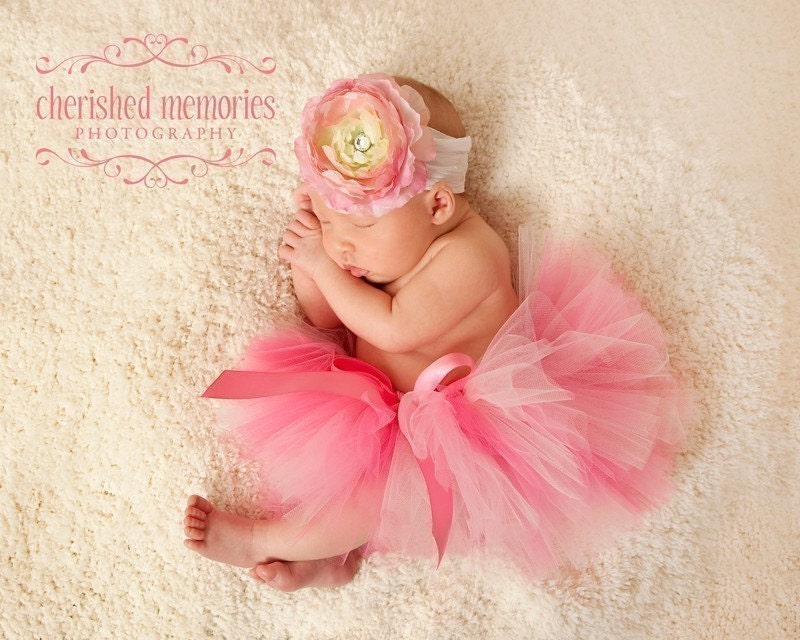Newborn Tutu Bubble Gum Pink Tutu  size Newborn - 7