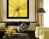 Abstract Digital Painting 20x20 Yellow Flower Fine Art Print yellow flower mixed media