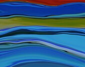 On the Sea 12x12 Digital Painting abstract art print