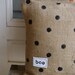 Boo...It's a Halloween Black Polka Dot Burlap Pillow Cover