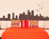 City Skyline Decal - Vinyl Wall Decal
