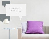 Unique Dry Erase Board Decal - Talking Bubbles - Vinyl Wall Sticker