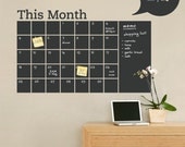 Chalkboard Wall Decal - Monthly Calendar