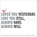 Love You Always Quote Lettering Decal