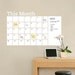 Dry Erase Wall Calendar with Memo - Vinyl Wall Decal