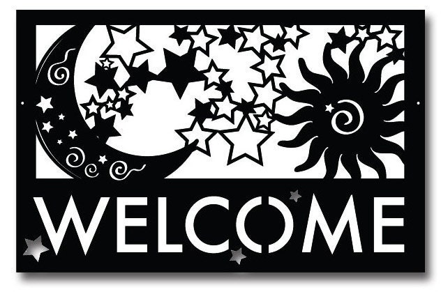 Moon, Stars & Sun Welcome Sign / Wall Art / Home Decor / Wall Hanging / Metal Wall Art / Metal Welcome Sign