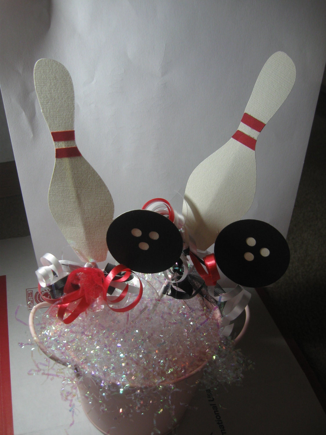 Bowling Centerpiece Bowling Birthday Party Craft Sticks Table Decoration