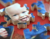 Wooden Jigsaw Puzzle, photo puzzle, 9 PIECES, personalized, custom, handcut, small, 3x5 inches