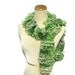 Holiday Hand Knit Scarf - Ruffled - Variegated Green