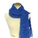 Electric Blue Hand Knit Scarf