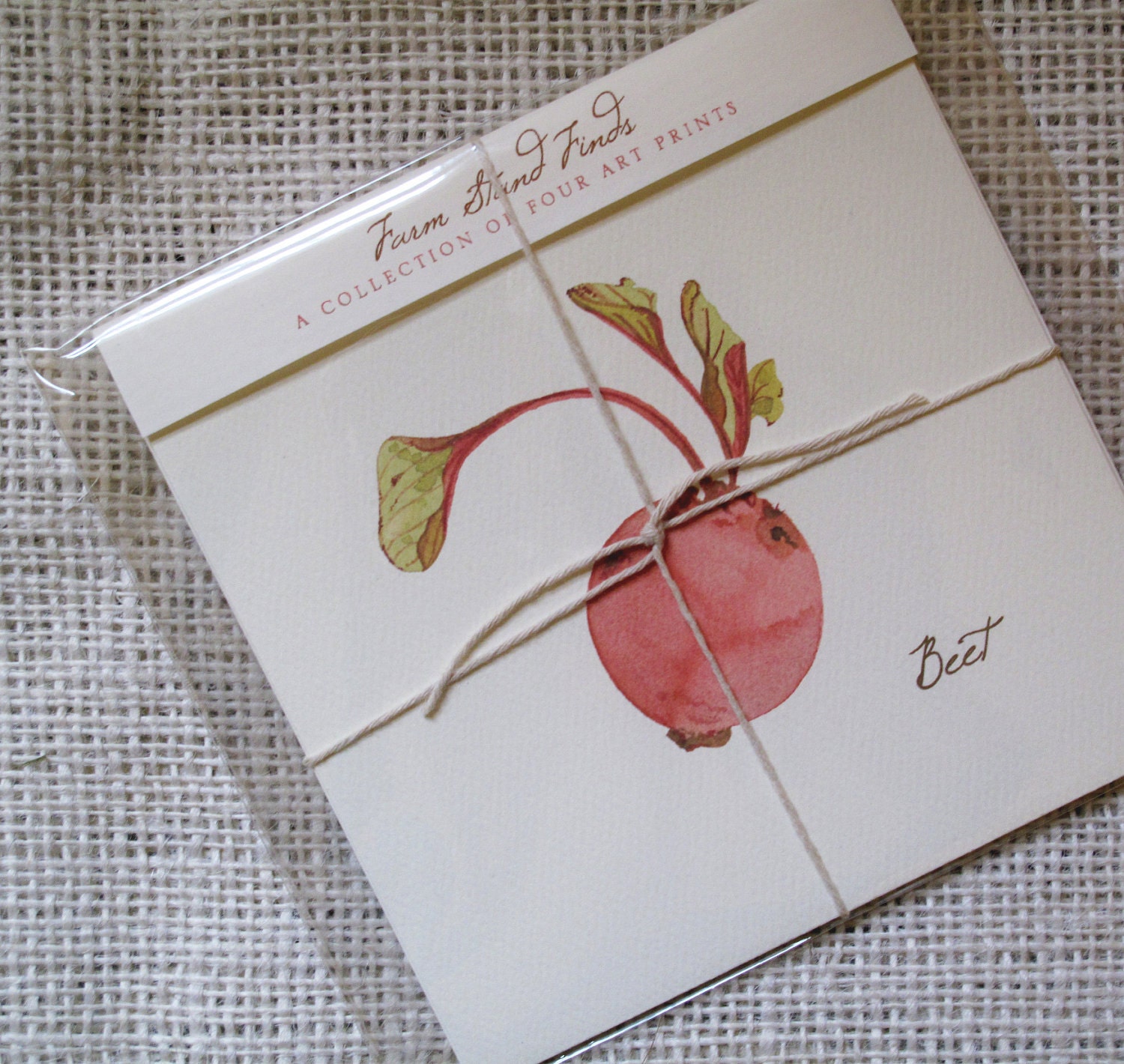 Watercolor Art Prints - Set of 4, Gift Set - Vegetables