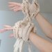 Ruffled cuffs/ Ruffled Fashion/ Victorian Ruffle cuffs/ Beige Wedding/ wrist cuff/ Fabric bracelet/ rusteam tt team teamstyle