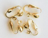 Gold Plated Ear Clip - 4 pcs