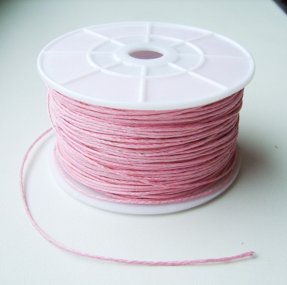 Pink Cord Waxed Cotton 1 mm - 10 m