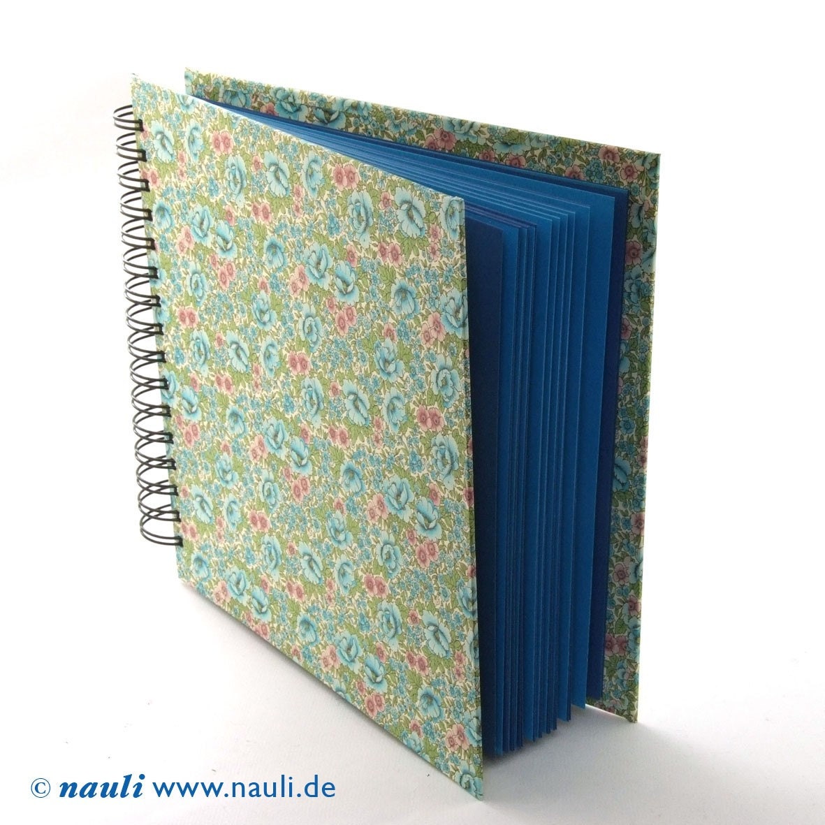 floral Scrapbook English rose blue green photo album book - nauli