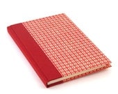 Notebook red white graphic pattern