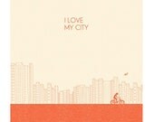 I love my city Print l RED - 8x10 or A4