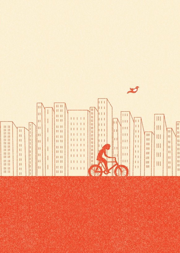 I love my city Print l RED - 8x10 or A4