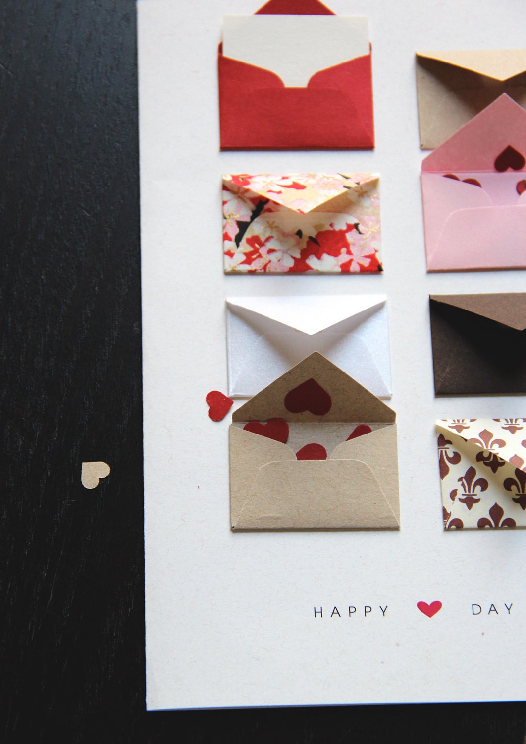 I Love You - Tiny Envelopes Card with Custom Messages